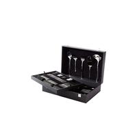 ARCOS Juego de Cubiertos de 113 Piezas. Cubertería Completa con 12 Piezas de Mesa, Lunch, Pescado, Servicio de Café y Postre y Piezas de Servir. Set en Acero Inoxidable. Serie Berlin. Color Plata