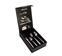 ARCOS Juego de Cubiertos de 24 Piezas para Mesa. Cubertería Completa para 6 Personas. Set de 6 Cucharas, 6 Cuchillos, 6 Tenedores y 6 Cucharas de Postre. Serie Toscana. Color Plata