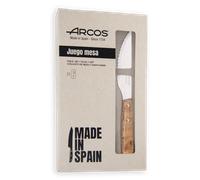 Arcos Serie Cuchillos de Mesa - Set 6 Cuchillos Chuleteros - Acero Inoxidable NITRUM de 110 mm - Mango Madera comprimida Color marrón