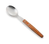 Arcos Cuchillos de Mesa - Cuchara de Acero Inoxidable 18/10 para Lunch o Desayuno, Mango de Madera Comprimida, 150 mm, Ideal Uso Diario - Serie C