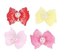 Arcos para el Cabello de Perro, Arcos de Cachorro Perro Pequeño Bownot Accesorios de Preparación para Mascotas 20pcs Mascota Multicolor de Cabello Bownot Bownot Accesorios para Perros Niña para Gato
