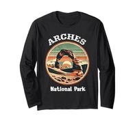 Arcos Parque Nacional Suroeste EE.UU. Utah Vintage Moab Retro Manga Larga