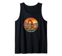 Arcos Parque Nacional Utah Atardecer Red Rock Paisaje Camiseta sin Mangas