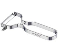 ARCOS Pelador Profesional Acero Inoxidable Cromado 130 mm | Utensilio de cocina para cortes finos y pelar frutas o verduras con diseño ergonómico de chef. Serie Profesional. Color plata