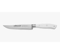 Arcos Cuchillo cocina - Acero Inoxidable Nitrum y Hoja 150 mm. Cuchillo cocina profesional para cocinar. 226 gr. Mango ergonómico polioximetileno POM. Serie Riviera Blanc. Color blanco.