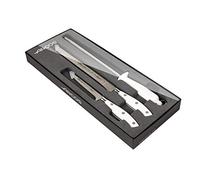 Arcos Riviera, Set Jamonero de 3 piezas, Acero Inoxidable Forjado, Mango de POM, Color Blanco