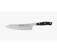 Arcos Serie Riviera - Cuchillo Rocking Santoku - Hoja de Acero Inoxidable Forjado NITRUM 180 mm - Mango de Polioximetileno (POM) Color Negro