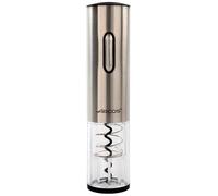ARCOS Sacacorchos Eléctrico en ABS con Batería Interna Recargable. Abrebotellas Eléctrico Moderno y Elegante en Estuche. Color Plata