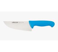 Arcos Serie 2900 - Cuchillo Carnicero Ancho - Hoja de Acero Inoxidable Nitrum de 170 mm - Mango inyectado en Polipropileno Color Azul