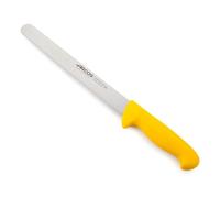 Arcos Serie 2900 - Cuchillo Fiambre - Hoja de Acero Inoxidable NITRUM de 250 mm - Mango inyectado en Polipropileno Color amarillo