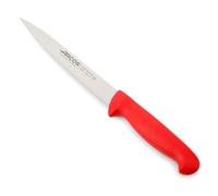 Arcos Serie 2900 - Cuchillo Lenguado Flexible - Hoja de Acero Inoxidable Nitrum de 170 mm - Mango inyectado en Polipropileno Color Rojo