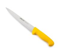 Arcos Serie 2900 - Cuchillo Trinchante - Hoja de Acero Inoxidable NITRUM de 250 mm - Mango inyectado en Polipropileno Color amarillo