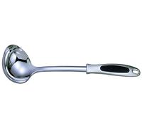 Arcos Serie Accesorios - Cazo - Cazo de Acero Inoxidable 18/10 de 310 mm de Longitud y 90 mm de diámetro - Mango de aleación de Zinc Plata y Negro