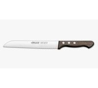 Arcos Serie Atlantico - Cuchillo Panero - Hoja Serrada de Acero Inoxidable de 200 mm - Mango de Madera Palisandro Color marrón