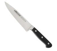Arcos Serie Clasica - Cuchillo Cocinero - Hoja de Acero Inoxidable Forjado NITRUM 160 mm - Mango de Polioximetileno (POM) Color Negro