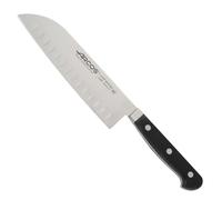 Arcos Serie Clasica - Cuchillo Santoku Cuchillo Asiático - Hoja de Acero Inoxidable Forjado NITRUM 180 mm - Mango de Polioximetileno (POM) Color Negro