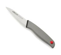 Arcos Serie Colour Prof - Cuchillo Mondador - Hoja de Acero Inoxidable NITRUM de 100 mm - Mango de Polipropileno recubierto de Elastómero Color gris
