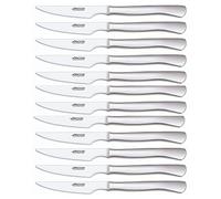 Arcos Serie Cuchillos de Mesa Caja 12 uds Cuchillo Chuletero, Hoja Filo de Acero Inoxidable de 110 mm, Cuchillo Monoblock Acero Inoxidable Color plata (12 UDS)