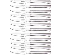 Arcos Serie Cuchillos de Mesa Caja 12 uds Cuchillo Chuletero, Hoja Serrada de Acero Inoxidable de 110 mm, Cuchillo Monoblock Acero Inoxidable Color plata (12 UDS)
