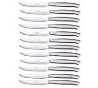 Arcos Serie Cuchillos de Mesa Caja 12 uds Cuchillo Chuletero, Hoja Serrada de Acero Inoxidable de 110 mm, Cuchillo Monoblock Acero Inoxidable Color plata (12 UDS)