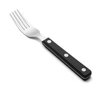 Arcos Serie Cuchillos de Mesa Caja 12 uds Tenedor, Tenedor de Acero Inoxidable 18/10 de 190 mm, Mango Polioximetileno Color negro (12 UDS)