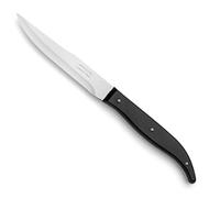 Arcos Serie Cuchillos de Mesa - Cuchillo Chuletero - Hoja Serrada de Acero Inoxidable Nitrum de 110 mm - Mango Nylon Color Negro
