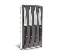 Arcos Serie Cuchillos de Mesa - Juego de Cuchillos de Mesa 4 piezas (Cuchillos Chuleteros) - Hoja Filo de Acero Inoxidable NITRUM de 110 mm - Mango Madera Palisandro Color marrón