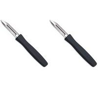 Arcos Serie Gadgets - Cuchillo Mondador Pelapatatas - Hoja de Acero Inoxidable de 60 mm - Mango de Polipropileno Color Negro (Paquete de 2)