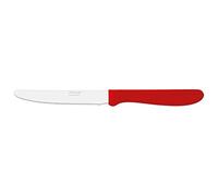 Arcos Serie Genova - Cuchillo de Mesa - Hoja de Acero Inoxidable NITRUM de 110 mm - Mango de Polipropileno color rojo