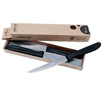 Arcos Serie Génova - Juego de 6 Cuchillos de Mesa Arcos - Hoja de Acero Inoxidable NITRUM de 110 mm - Mango de Polipropileno Color negro - Envase ecológico