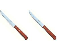 Arcos Serie Latina, Cuchillo de Cocina, Hoja serrada de 130 mm, Mango Madera (Paquete de 2)