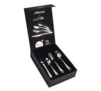 Arcos Serie Lisboa - Cubertería de 24 piezas en Caja de Regalo (6 Cuchillos + 12 Cucharas + 6 Tenedores) - Monoblock de una pieza en Acero Inoxidable - Color Plata