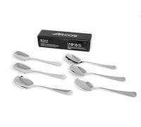 Arcos Serie Madrid - Juego 6 Cucharas de Helado en Caja de Regalo | Cuchara de Postre - Monoblock de una pieza en Acero Inoxidable - Tamaño 150 mm - Color Plata
