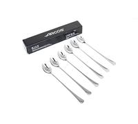 Arcos Serie Madrid - Juego 6 Cucharas de Refresco en Caja de Regalo | Cuchara de Té - Monoblock de una pieza en Acero Inoxidable - Tamaño 220 mm - Color Plata