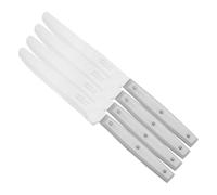 Arcos Serie Mesa, Cuchillo Mesa, Acero Inoxidable Nitrum de 115 mm, Mango Nylon Color Blanco (Paquete de 4)