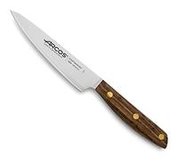 Arcos Serie Nordika - Cuchillo Cocinero - Acero Inoxidable NITRUM - Hoja de 140 mm - Mango de Madera Ovengkol 100% natural FSC - Embalaje 100% reciclado