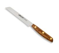 Arcos Serie Nordika - Cuchillo Tomatero - Acero Inoxidable NITRUM - Hoja de 130 mm - Mango de Madera Ovengkol 100% natural de bosques certificados FSC® - Embalaje 100% reciclado