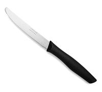 Arcos Serie Nova - Cuchillo Mesa - Hoja Serrada de Acero Inoxidable de 110 mm - Mango de Polipropileno Color negro