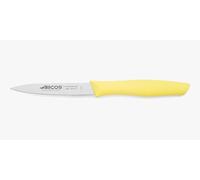 Arcos Serie Nova - Cuchillo Mondador - Hoja de Acero Inoxidable de 100 mm - Mango de Polipropileno Color Limon