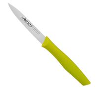 Arcos Serie Nova - Cuchillo Mondador - Hoja de Acero Inoxidable de 100 mm - Mango de Polipropileno Color verde