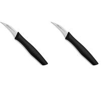 Arcos Serie Nova - Cuchillo Mondador - Hoja de Acero Inoxidable de 60 mm - Mango de Polipropileno Color Negro (Paquete de 2)