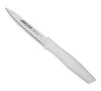 Arcos Serie Nova - Cuchillo Mondador - Hoja Serrada de Acero Inoxidable de 100 mm - Mango de Polipropileno Color Blanco