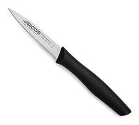 Arcos Serie Nova - Cuchillo Mondador - Hoja Serrada de Acero Inoxidable de 85 mm - Mango de Polipropileno Color negro
