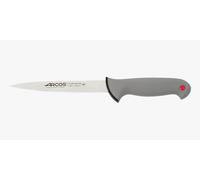 Arcos Serie pruebas color - Cuchillo para pescado/sole - Hoja Acero Inoxidable NITRUM 7" - Mango polipropileno con cubierta elastómero en color negro.
