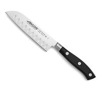 Arcos Serie Riviera - Cuchillo Santoku Cuchillo Asiático - Hoja de Acero Inoxidable Forjado NITRUM 140 mm - Mango de Polyoxymethylene (POM) Color Negro