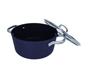 Arcos Serie Samoa, Cacerola Antiadherente 16 cm y 1,5 L, Aluminio Forjado, Apta cualquier cocina, Asas Acero Inoxidable Efecto Frio, Sistema ahorro energético, Apta lavavajillas, Color Negro (716800)