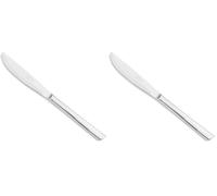 Arcos Serie Toscana - Cuchillo de Mesa - Monoblock de una Pieza en Acero Inoxidable 100 mm - Color Plata (Paquete de 2)