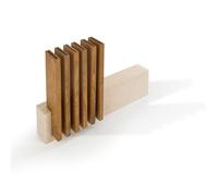 Arcos Soporte de Cuchillos Petra - Hecho de piedra caliza y madera - 28x36x7 cm - Capacidad 6 cuchillos (CUCHILLOS NO INCLUIDOS)