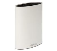 ARCOS Taco Ovalado Protector de Cuchillos hasta 20 Cm. Bloque para Cuchillos de Diseño Moderno Fabircado en Caucho Termoplástico. 220 x 160 x 65 Mm. Color Blanco