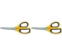 Arcos Tijeras cocina Acero Inoxidable. Tijeras cocina profesionales para cortar todo tipo alimentos. Mango polipropileno y Hoja 215 mm. Serie Prochef. Color amarillo y negro. (Paquete de 2)